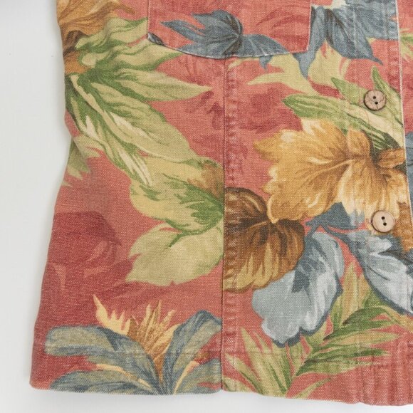✨ Coldwater Creek Floral Button Front Jacket Petite Small 100% Cotton Shacket - Picture 8 of 12
